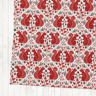 Couverture Polaire Motif de forêt boisée aux écureuils