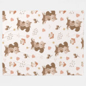 Couverture Polaire Motif de forêt de l'écureuil mou (Devant (Horizontal))