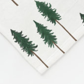 Couverture Polaire Motif de forêt de pins minimal (Coin)
