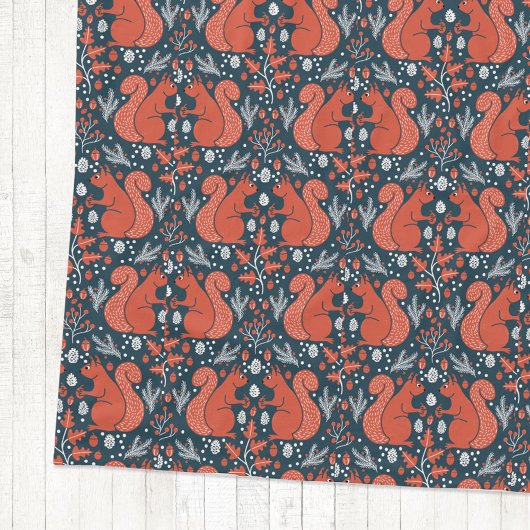 Couverture Polaire Motif de forêt d'écureuils