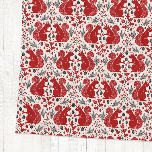 Couverture Polaire Motif de forêt d'écureuils