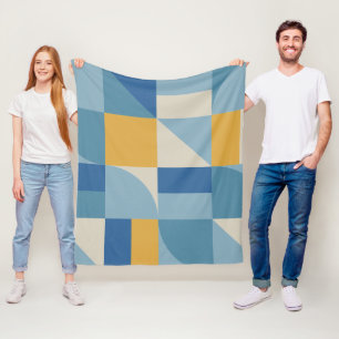Couverture Polaire Motif de formes abstraites de géométrie moyenne