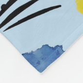 Couverture Polaire Motif de formes géométriques d'aquarelle Abstraite (Coin)