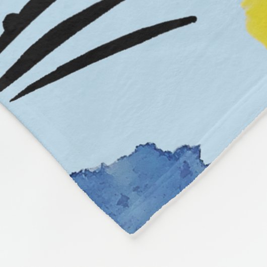 Couverture Polaire Motif de formes géométriques d'aquarelle Abstraite (Coin)