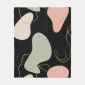Couverture Polaire Motif de formes organiques géométriques Boho Abstr (Devant)