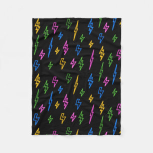 Couverture Polaire Motif de foudre Retro Neon des années 80