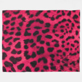 Couverture Polaire Motif de fourrure rose Cheetah Blanche polaire (Devant (Horizontal))