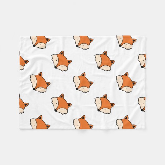 Couverture Polaire Motif de Fox (Devant (Horizontal))