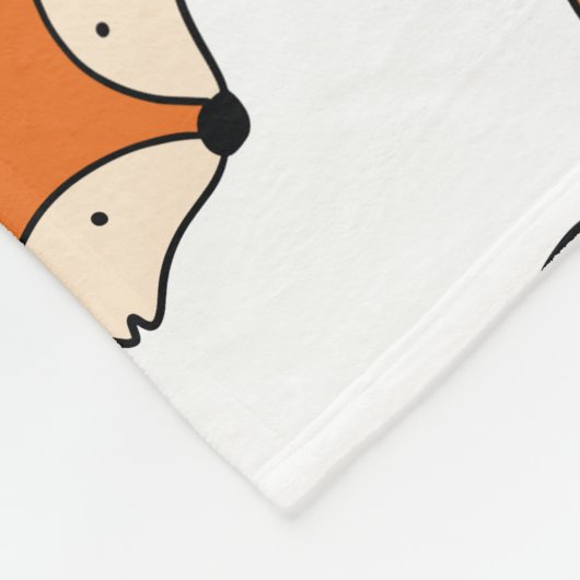 Couverture Polaire Motif de Fox (Coin)