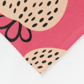 Couverture Polaire Motif de fraise rose : design doux et homogène (Coin)