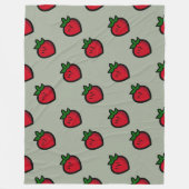 Couverture Polaire Motif de fraise rouge mignonne pour les Vegas (Devant)