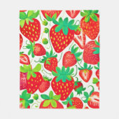 Couverture Polaire Motif de fraises (Devant)