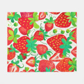 Couverture Polaire Motif de fraises (Devant (Horizontal))