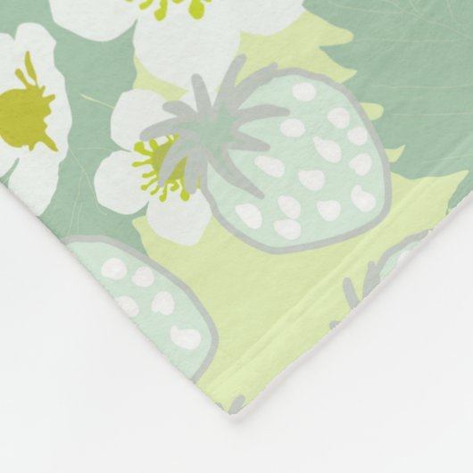 Couverture Polaire Motif de fraises (Coin)