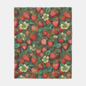 Couverture Polaire Motif de fraises (Devant)