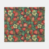 Couverture Polaire Motif de fraises (Devant (Horizontal))