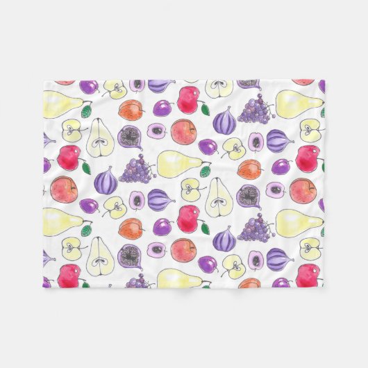 Couverture Polaire Motif de fruits (Devant (Horizontal))