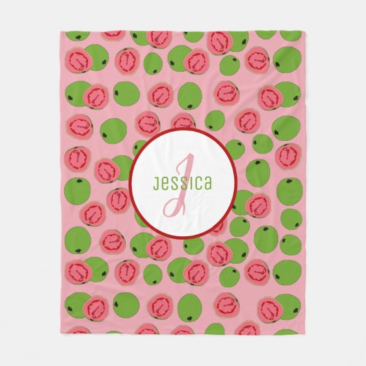 Couverture Polaire Motif de fruits de goyave customisé (Devant)