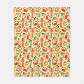 Couverture Polaire Motif de fruits de mer (Devant)