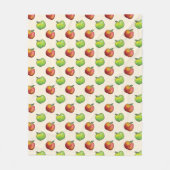 Couverture Polaire Motif de fruits de pomme rouges et verts (Devant)