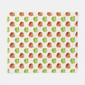 Couverture Polaire Motif de fruits de pomme rouges et verts (Devant (Horizontal))
