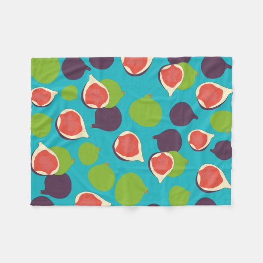 Couverture Polaire Motif de fruits d'été à la fibre méditerranéenne (Devant (Horizontal))