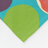 Couverture Polaire Motif de fruits d'été à la fibre méditerranéenne (Coin)