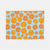Couverture Polaire Motif de fruits orange (Devant (Horizontal))