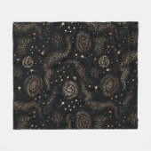 Couverture Polaire Motif de galaxie Gold Star Constellation (Devant (Horizontal))
