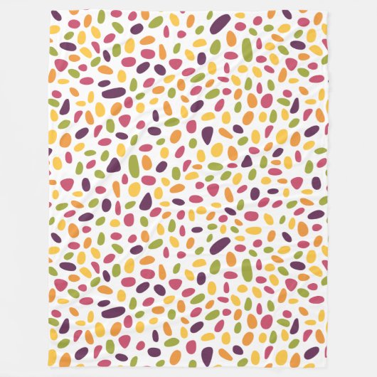 Couverture Polaire Motif de galets couleur (Devant)