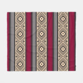 Couverture Polaire Motif de Geo Stripes rouge mexicain (Devant (Horizontal))