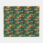 Couverture Polaire Motif de girafe dans une jungle verdoyante (Devant (Horizontal))