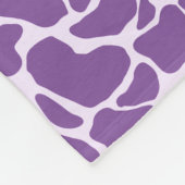 Couverture Polaire motif de girafe violet de nom personnalisé (Coin)