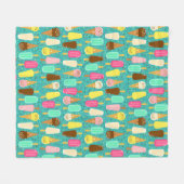 Couverture Polaire Motif de glace coloré Été (Devant (Horizontal))