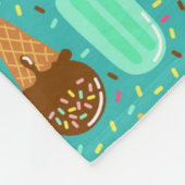 Couverture Polaire Motif de glace coloré Été (Coin)