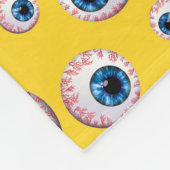 Couverture Polaire Motif de globe oculaire jaune (Coin)