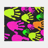 Couverture Polaire Motif de graffiti néon (Devant (Horizontal))