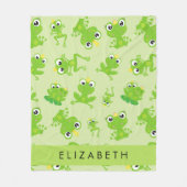 Couverture Polaire Motif de grenouille, Grenouille verte, Prince de g (Devant)