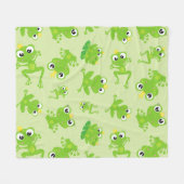 Couverture Polaire Motif de grenouille, Grenouilles mignonnes, Grenou (Devant (Horizontal))