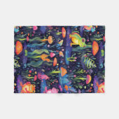 Couverture Polaire Motif de grenouilles néons vibrantes (Devant (Horizontal))