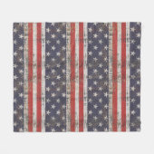 Couverture Polaire Motif de Grunge Patriotique (Devant (Horizontal))