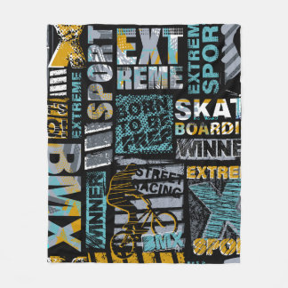 Couverture Polaire motif de grunge sans soudure Abstrait. Mode de sty