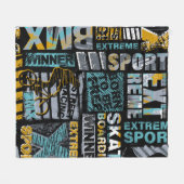 Couverture Polaire motif de grunge sans soudure Abstrait. Mode de sty (Devant (Horizontal))