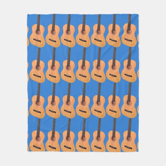 Couverture Polaire Motif de guitare acoustique (Devant)