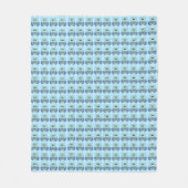 Couverture Polaire Motif de hiboux bleus mignons (Devant)