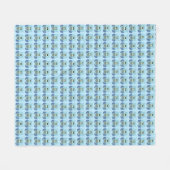 Couverture Polaire Motif de hiboux bleus mignons (Devant (Horizontal))