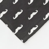 Couverture Polaire Motif de hippie de moustache (Coin)
