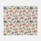 Couverture Polaire Motif de hutte de plage (Devant (Horizontal))