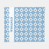 Couverture Polaire Motif de Jacquard de crosse bleu poudre (Devant (Horizontal))