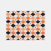 Couverture Polaire Motif de Jacquard d'Halloween Orange et Black Spid (Devant (Horizontal))